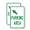 Signmission Parking Area with Upper Left Arrow, 12'' X 18'' 2 Signs, Heavy Gauge Aluminum, 2PK A-1218-2PACK-23464 - alternate 1