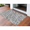 Homeroots 2' X 3' Charcoal Abstract Washable Non Skid Indoor Outdoor Area Rug 559253 - alternate 1