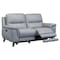 Homeroots Three Piece Indoor Gray Leather Six Person Seating Set 548961 - alternate 4