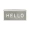 Homeroots 4" Gray And White Galvanized Metal Hello Hand Painted Tabletop Sign 635387 - alternate 5