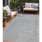 Homeroots 5' X 8' Silver And Beige Abstract Washable Indoor Outdoor Area Rug 616029 - alternate 1