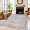 World Rug Gallery Gray Flatweave Rug - Washable Vintage Style, Neutral for Any Room 7 ft 7 in x 9 ft 6 in WR173GRAY8X10 - alternate 1