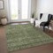 Homeroots 5' X 8' Olive Green And Ivory Geometric Washable Indoor Outdoor Area Rug 605597 - alternate 8