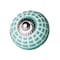 Homeroots Set of Twelve Turquoise And White Geometric Ceramic Drawer Pull Knobs, 12PK 358125 - alternate 4