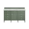 James Martin Vanities Brittany 60'' S Vanity, Smokey Celadon w/ Ethereal Noctis Top w/FreePower Wireless Charger 650-V60S-SC-FENC - alternate 8