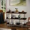 Martha Stewart Emmett 3 Shelf 35in.H Storage Display Unit Bookcase w/Polished Brss Metal Frame in Walnut Wood Grain JN-2542B3-BR-GLD-MS - alternate 6