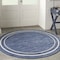 Homeroots 8' Navy Blue And Ivory Round Indoor Outdoor Area Rug 545541 - alternate 6