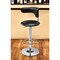 Homeroots Black and Silver Faux Leather and Metal Low Back Adjustable Height Bar Chair 555039 - alternate 2
