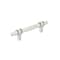 Amerock Carrione 3-3/4 inch 96mm Center-to-Center Marble White/Polished Chrome Cabinet Pull BP36648MW26 - alternate 1