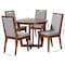 Baxton Studio Ana Modern Grey and Walnut Brown Wood 5-Piece Dining Set 254-12143-10897-ZORO - alternate 7