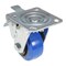Vestil Elastic Rubber Swivel With Total Brake Caster 4 In. Diameter x 2 In. Width 550 lb Blue/Black CST-BB-4X2ER-SWTB - alternate 4