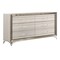 Homeroots 64" White And Silver Wood Six Drawer Double Dresser 564685 - alternate 9