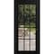 Vdomdoors Front Exterior Prehung Metal-Plastic Door Clear Glass / MANUX 8355 Matte Black / Office Commercial MANUX8355EXD-BLK-W36xH80-RH-I - alternate 1