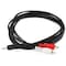 Monoprice 6ft 3.5mm Stereo Plug/2 RCA Plug Cable - Black 665 - alternate 1