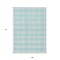 Homeroots 9' X 12' Aqua And Ivory Plaid Washable Indoor Outdoor Area Rug 595455 - alternate 5