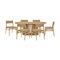 Homeroots Seven Piece Oak Oval Dining Set with Six Chairs 571735 - alternate 1