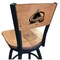 Holland Bar Stool Co 36" Blk Wrinkle Colorado Avalanche Swivel Bar Stool, Engraved Back L03836BWMedMplAColAvaMedMpl - alternate 1