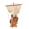 Homeroots 10" Natural Solid Wood Hand Painted Decorative Boat 401869 - alternate 6