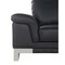 Homeroots 90" Black Italian Leather Solid Wood Sofa 720447 - alternate 4