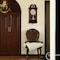 Clockswise 20in Plastic Grandfather Wood-Grain Finish Wall Clock With Battery-Operated Swinging Pendulum, Brown QI004819-20.BN - alternate 4