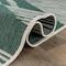 World Rug Gallery Contemporary Geometric Stripe Weather Resistant Reversible Indoor/Outdoor Rug 2 ft x 7 ft Green WR109GREEN2X7 - alternate 4