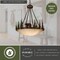 Vaxcel Bozeman 4-Light 24 in. Wide Burnished Bronze Rustic Bear Bowl Pendant Light Amber Glass PD55724BBZ - alternate 7