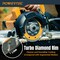 Powertec 4-1/2in Turbo Diamond Saw Blade for Angle Grinder, Diamond Blade for Cutting - 3PK 14005-P3 - alternate 5
