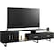 Leisuremod Avery TV Stand with MDF Cabinet and Powder Coated Steel Legs, Ebony ATS69BL - alternate 1