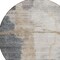 Homeroots 8' Gray Charcoal And Beige Round Abstract Washable Indoor Outdoor Area Rug 588524 - alternate 6