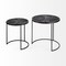 Homeroots Set of Two 20" Black Round End Table, 2PK 380716 - alternate 1