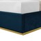 Homeroots Navy Blue Solid Wood Queen Upholstered Velvet Bed 544926 - alternate 6