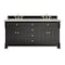 James Martin Vanities Brookfield 72 in. Double Vanity, Black Onyx w/ 3 CM Eternal Jasmine Pearl Silestone Top 547-V72-BKO-3EJP - alternate 1