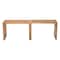 Homeroots 54in Natural Solid Wood Extendable Indoor Outdoor Bench 668842 - alternate 1