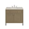 James Martin Vanities Chicago 36" Single Vanity, Walnut Whisper, w/ 3 CM Siberian Silestone Top 503-V36-WLW-3SFR - alternate 1