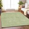 Homeroots 9' X 12' Mint Green Geometric Washable Indoor Outdoor Area Rug 607492 - alternate 4