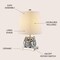Jonathan Y Justina 16" Ceramic Mini LED Table Lamp, Black/White JYL3014C - alternate 6