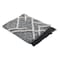 Homeroots Charcoal and Off White Geometric King Cotton Coverlet With Fringe 548243 - alternate 6