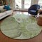 Homeroots 8' Artichoke Green And Gray Round Floral Washable Indoor Outdoor Area Rug 582232 - alternate 6