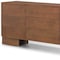 Homeroots 76in Brown Solid Wood Three Drawer Sideboard Soft Close with Two Doors 611030 - alternate 4