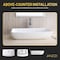 Anzzi 23 in Rectangular Ceramic Vessel Sink Basin, Glossy White, Curved Edge, Countertop Bathroom Vanity LS-AZ928 - alternate 5