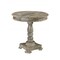 Homeroots 30" Gray Rounded Solid Wood Pedestal Base Dining Table 488594 - alternate 1