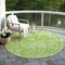 Homeroots 8' Lime Green And Ivory Round Striped Washable Indoor Outdoor Area Rug 596688 - alternate 2