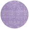 Homeroots 8' Plum And Lavender Round Floral Washable Indoor Outdoor Area Rug 604679 - alternate 7