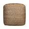 Homeroots 18" Natural Jute Woven Blend Cube Pouf Ottoman 551560 - alternate 5