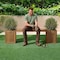 Alaterre Furniture Alaterre Outdoor Bench with Planter Boxes Acacia Wood Patio Furniture Brown Finish 80-OUTD-WD-PLNTBN - alternate 5