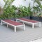Leisuremod Marlin Patio Chaise Lounge Chair with White Aluminum Frame, Burgundy, 2PK MLW-77BRG2 - alternate 9