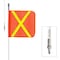 Safetywhips Warning Whip Heavy Duty Whip with Flag, White Whip, Orange Flag, Yellow Reflective X, 60 Length SW05QD-X - alternate 1