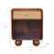 Homeroots 21" Brown Solid Wood Square One Drawer Nightstand 651522 - alternate 9