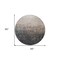Homeroots 8' Khaki And Dark Gray Round Ombre Washable Indoor Outdoor Area Rug 602877 - alternate 6