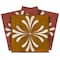 Homeroots 7" x 7" Brown And Gold Vinyl Arabesque Peel And Stick Removable Tiles 569321 - alternate 1
